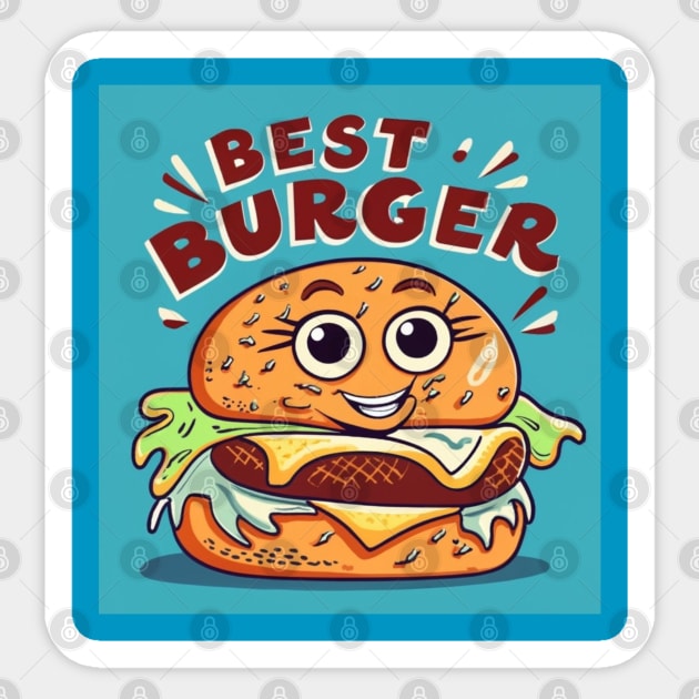 Best Burger Sticker by BukovskyART